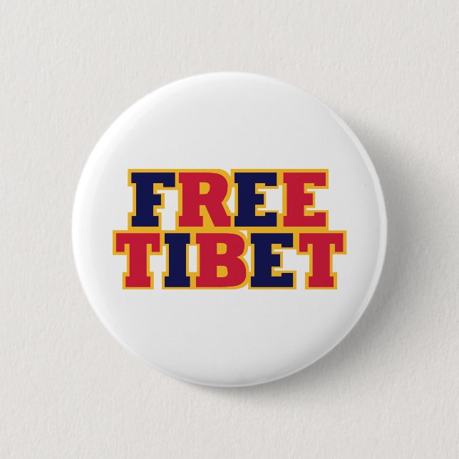 Badge Rond 5 Cm Le Thibet libre (Devant)