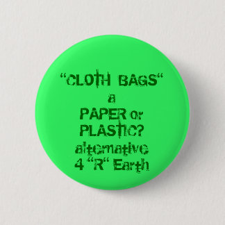 Badge Rond 5 Cm Le "TISSU MET EN SAC" contre le papier ou le