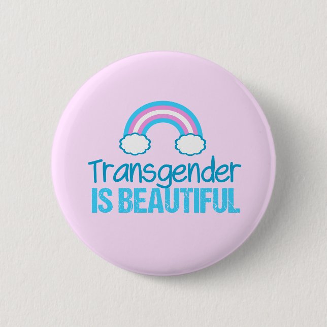 Badge Rond 5 Cm Le transgenre est beau (Devant)