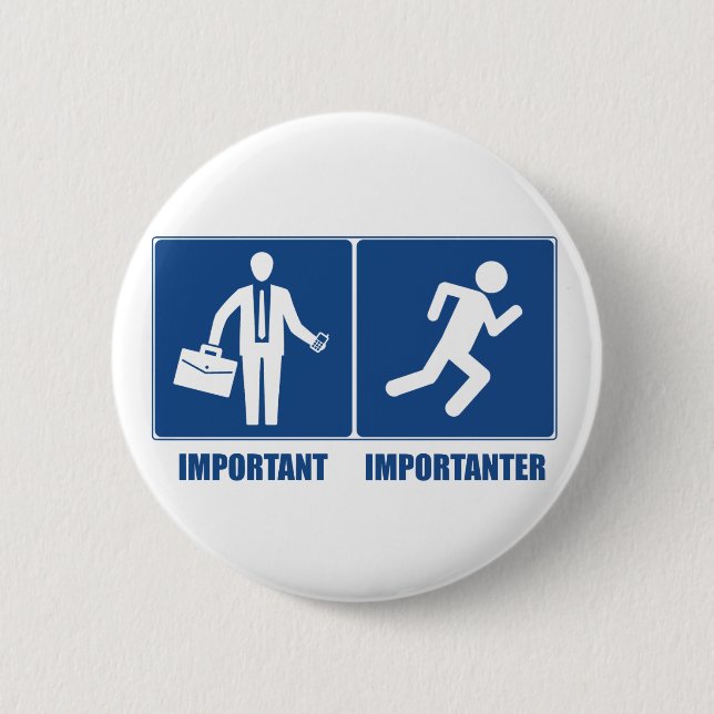 Badge Rond 5 Cm Le Travail Est Important, L'Exécution Est Importan (Devant)