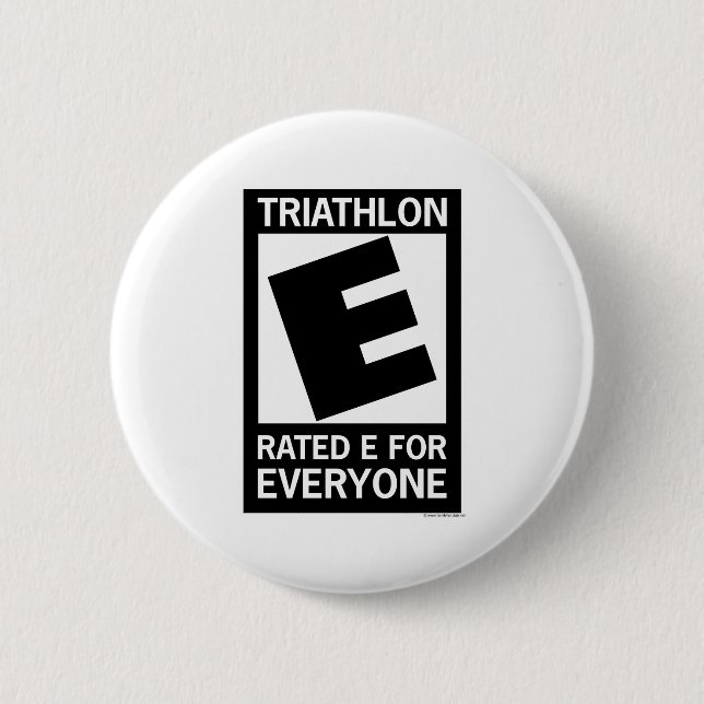 Badge Rond 5 Cm Le triathlon est E évalué pour chacun (Devant)