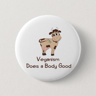 Badge Rond 5 Cm Le véganisme fait du bien au corps