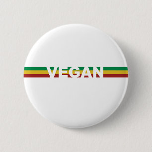 Badge Rond 5 Cm Le végétalien barre Rasta