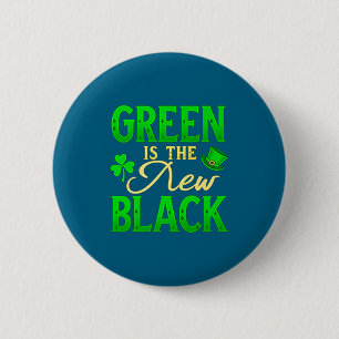 Badge Rond 5 Cm Le vert est la nouvelle couleur noire - Saint-Patr