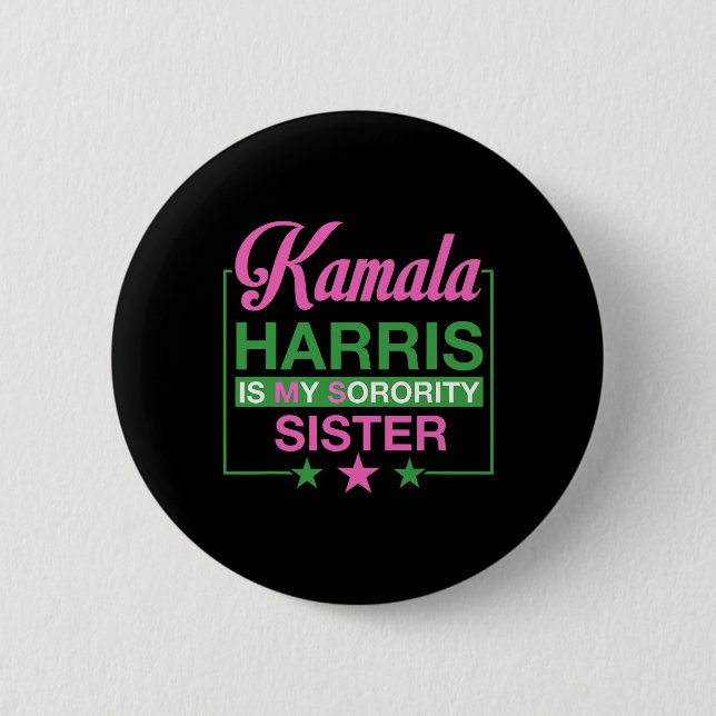 Badge Rond 5 Cm Le Vice-Président Kamala Harris Est Ma Soeur Sorci (Devant)