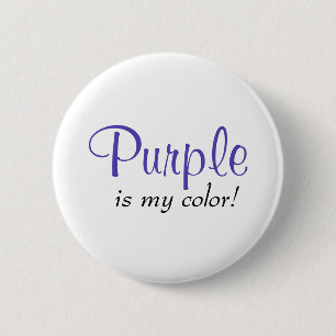 Badge Rond 5 Cm Le violet est ma couleur Texte simple et mignon po