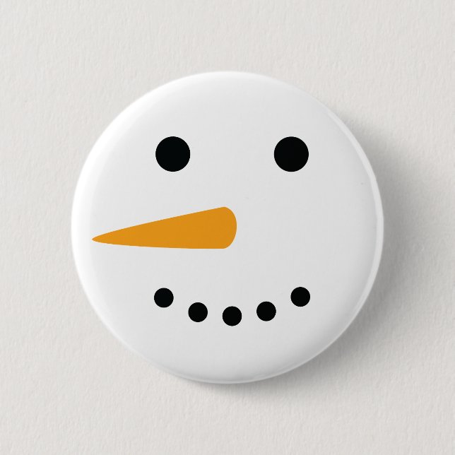 Badge Rond 5 Cm Le visage de Snowman (Devant)