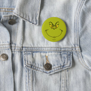 Badge Rond 5 Cm Le Visage du Grinch qui a volé Noël