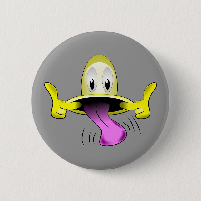 Badge Rond 5 Cm Le visage taquinent (Devant)