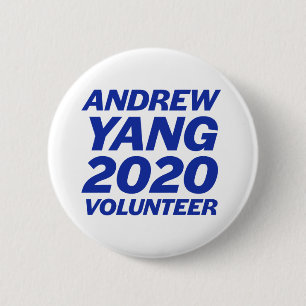 Badge Rond 5 Cm Le Volontaire Andrew Yang Bouton rond de 2 pouces
