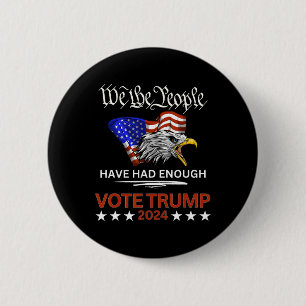 Badge Rond 5 Cm Le Vote Républicain Trump 2024 Nous, Le Peuple, Av
