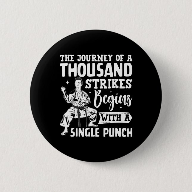 Badge Rond 5 Cm Le Voyage D'Un Mille Grèves Commence Par Un Si (Devant)