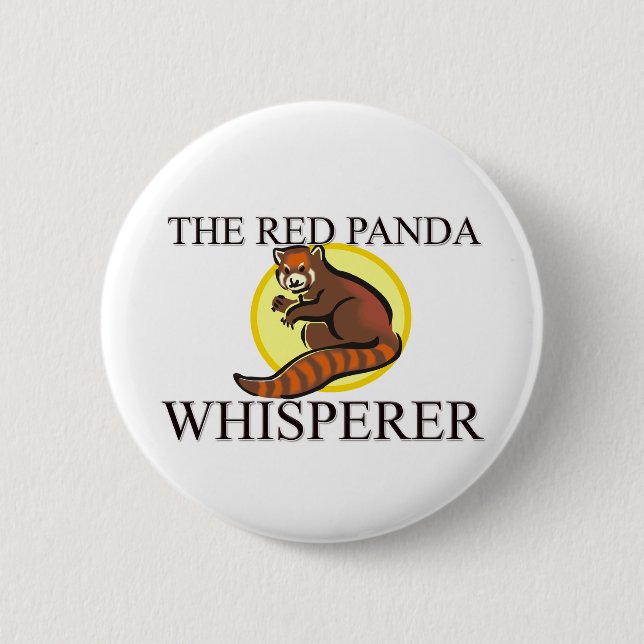Badge Rond 5 Cm Le Whisperer de panda rouge (Devant)