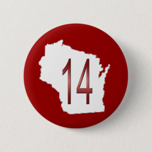 Badge Rond 5 Cm Le Wisconsin 14