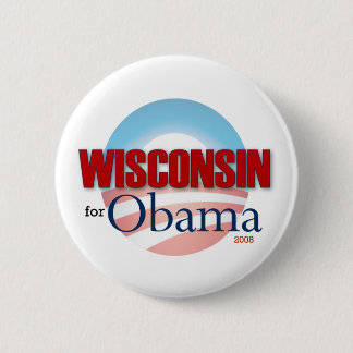 Badge Rond 5 Cm Le WISCONSIN pour Obama