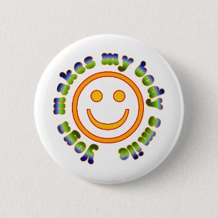 Badge Rond 5 Cm Le yoga incite mon corps à sourire âge de forme