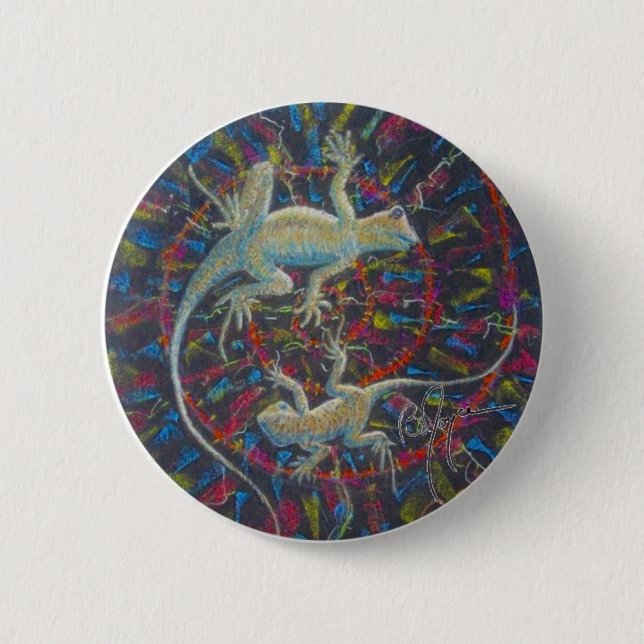 Badge Rond 5 Cm LeapingLizard (Devant)