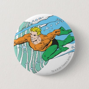 Badge Rond 5 Cm Leaps d'eau à gauche
