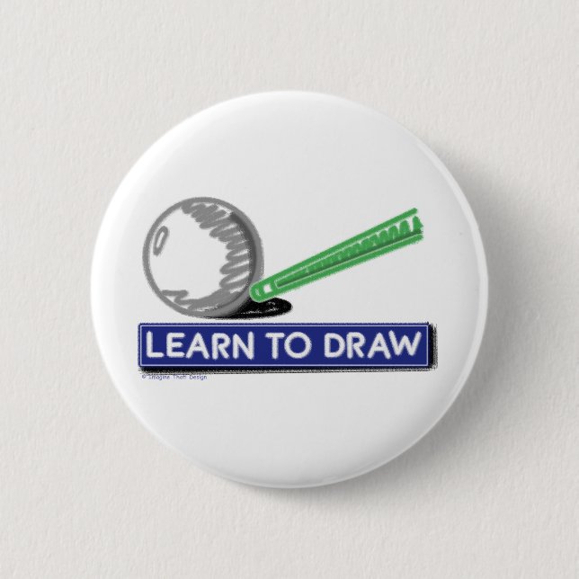 Badge Rond 5 Cm Learn to Draw (Devant)