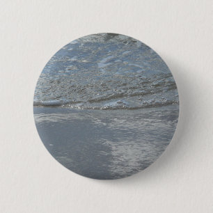 Badge Rond 5 Cm L'eau sur la plage Photographie Abstraite
