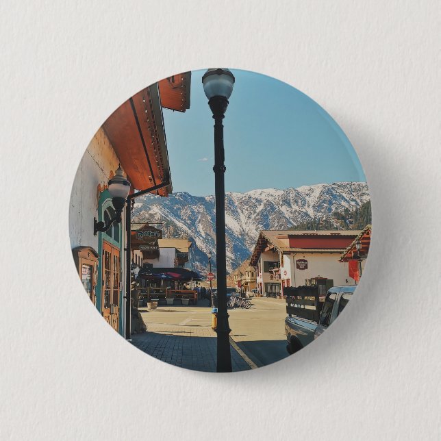 Badge Rond 5 Cm Leavenworth - Washington  (Devant)