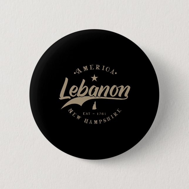 Badge Rond 5 Cm Lebanon New Hampshire  (Devant)