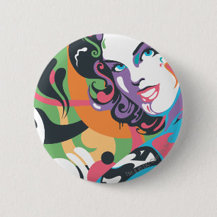 Badge Rond 5 Cm L'éclaboussure de couleur de Supergirl