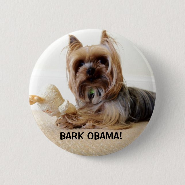 BADGE ROND 5 CM L'ÉCORCE OBAMA DE BOMBO (Devant)