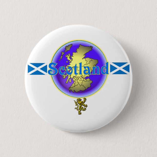 Badge Rond 5 Cm L'Ecosse bleue. : -) (Devant)