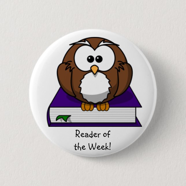 Badge Rond 5 Cm Lecteur de la semaine ! Bouton (Devant)