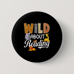 Badge Rond 5 Cm Lecteur de livres lectrice bibliothécaire amoureux