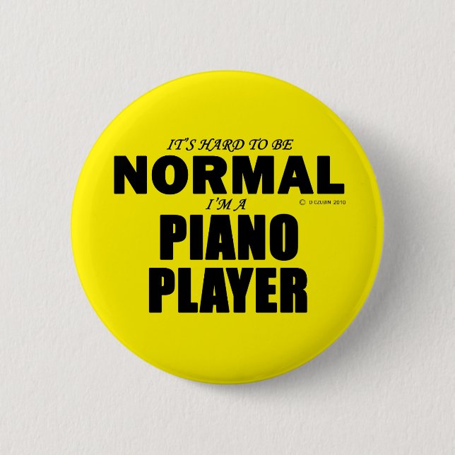 Badge Rond 5 Cm Lecteur de piano normal (Devant)