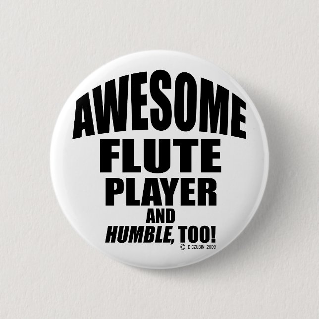 Badge Rond 5 Cm Lecteur Flute génial (Devant)