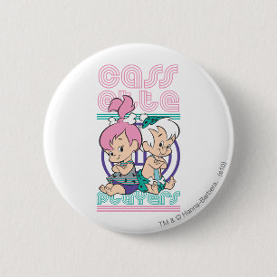 Badge Rond 5 Cm Lecteurs de cassettes de PEBBLES™ et de BAM-BAM