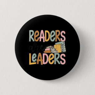 Badge Rond 5 Cm Lecteurs sont Leaders Lecture Amoureux des Livres