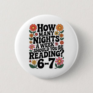 Badge Rond 5 Cm Lecture amusante 6 7 Six Sept Mème Professeur d'an