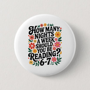 Badge Rond 5 Cm Lecture Amusante 6 7 Six Sept Mème Professeur d'An