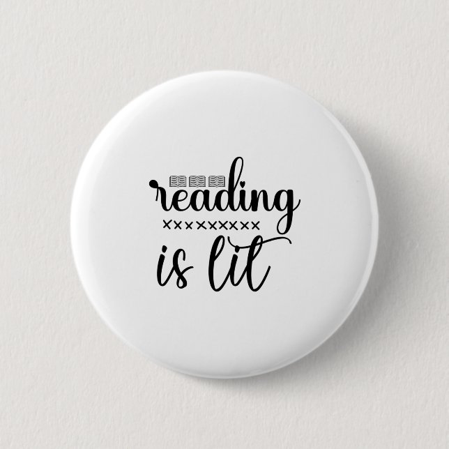 Badge Rond 5 Cm Lecture Art Lecture Lit (Devant)