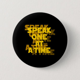 Badge Rond 5 Cm Lecture Asl Gesture Main Sourde Perte d'ouïe Adjud