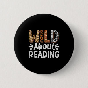 Badge Rond 5 Cm Lecture de livres lecteur bibliothécaire animaux s
