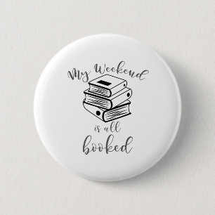 Badge Rond 5 Cm Lecture Lover Livre Nerd Lecteur Week-end Tous Rés