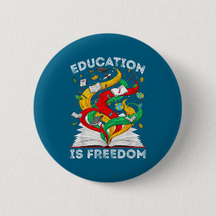 Badge Rond 5 Cm L'éducation à l'histoire des Noirs est liberté ens