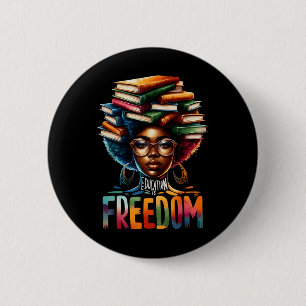 Badge Rond 5 Cm L'éducation est la liberté Livres de professeur no