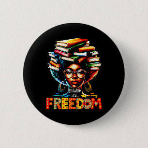 Badge Rond 5 Cm L'éducation est la liberté Livres de professeur no