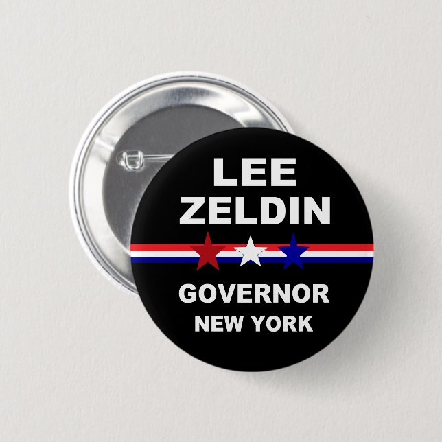 Badge Rond 5 Cm Lee Zeldin Gouverneur New York 2022 (Devant & derrière)