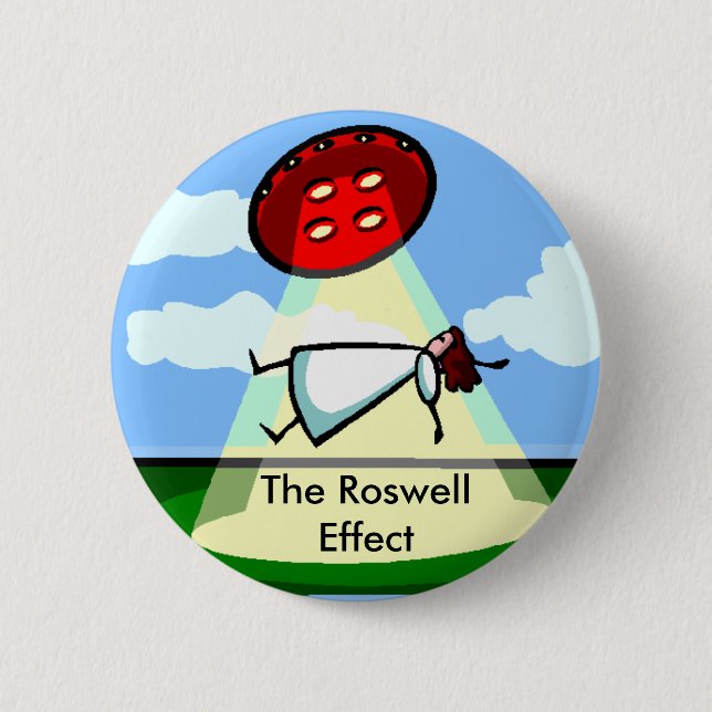 Badge Rond 5 Cm L'effet de Roswell (Devant)