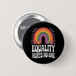 Badge Rond 5 Cm L'égalité ne nuit à personne Arc-en-ciel Égalité d