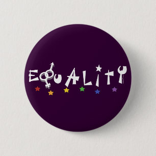 Badge Rond 5 Cm L'égalité tient le premier rôle le bouton de P