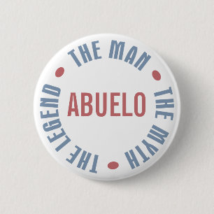 Badge Rond 5 Cm Légende de mythe d'homme d'Abuelo personnalisable