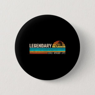 Badge Rond 5 Cm Légende du joueur de badminton depuis octobre 1971